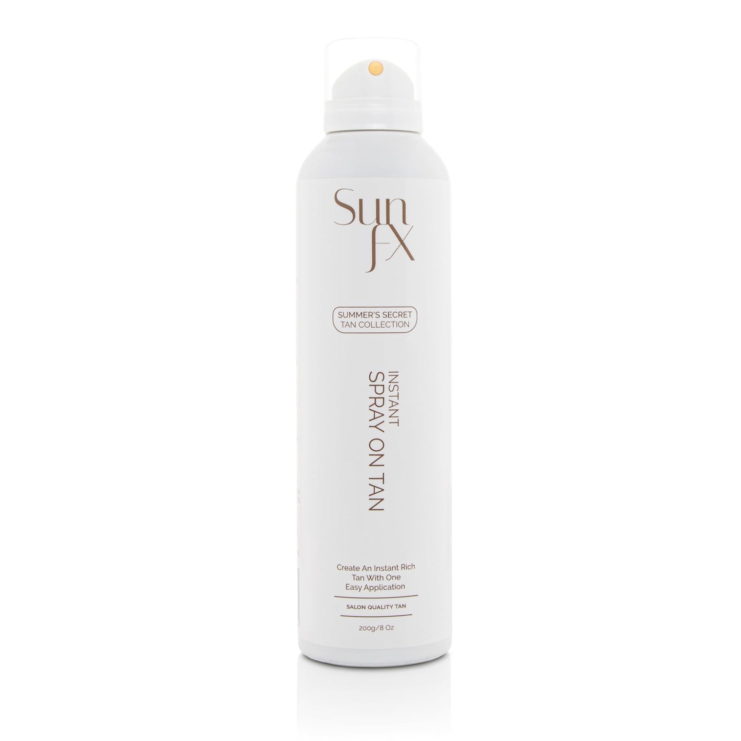 SunFX Summer's Secret Instant Self-Tanning Bronzing Spray, Medium-Dark, 8oz (200g) – Streak-Free Natural Glow, Fast-Drying, Long-Lasting Tan