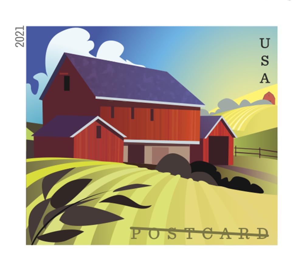 Barn Postcard Forever Postage Stamps 2 Sheets of 20 US Postal First Class American History Wedding Celebration Anniversary (40 Stamps)