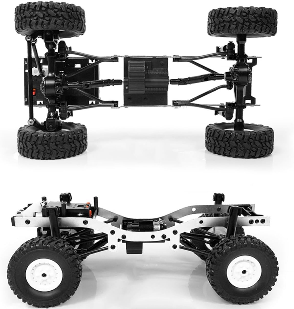 Apawband RC Crawler WPL C24 RC Rock Crawler RC Truck 4x4 Off Road RTR, 1/16 Scale Remote Control Truck All Terrain 2.4 Ghz with Proportional Steering LED Lights Hobby Toys Adult