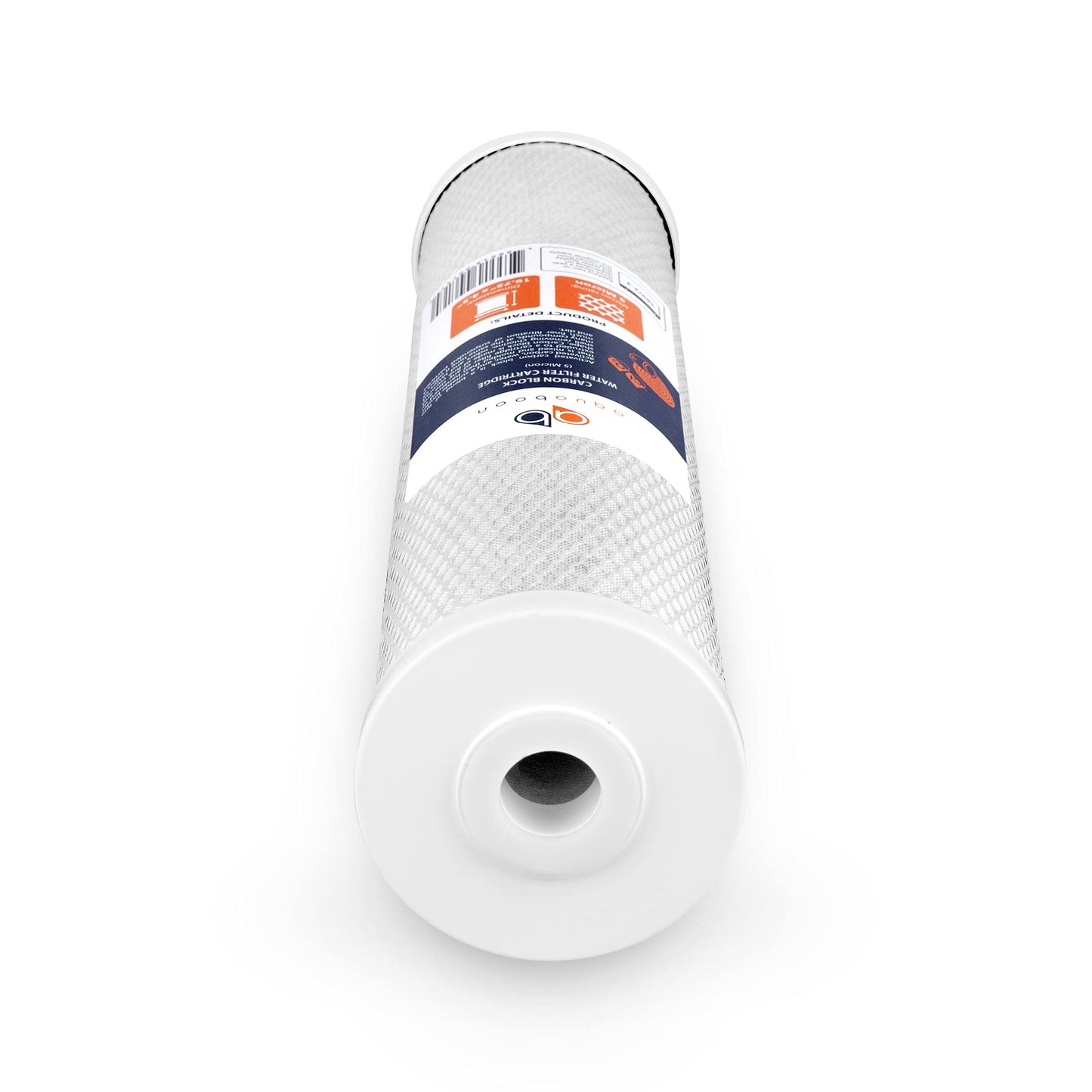 Aquaboon 4.5 x 20 Water Filter 5 Micron Carbon Block Water Filter Replacement Cartridge Large Capacity for Whole Home Water Filtration Compatible with Pelican Water PRL-RCL, Pentek EP-20BB (6 Pack)
