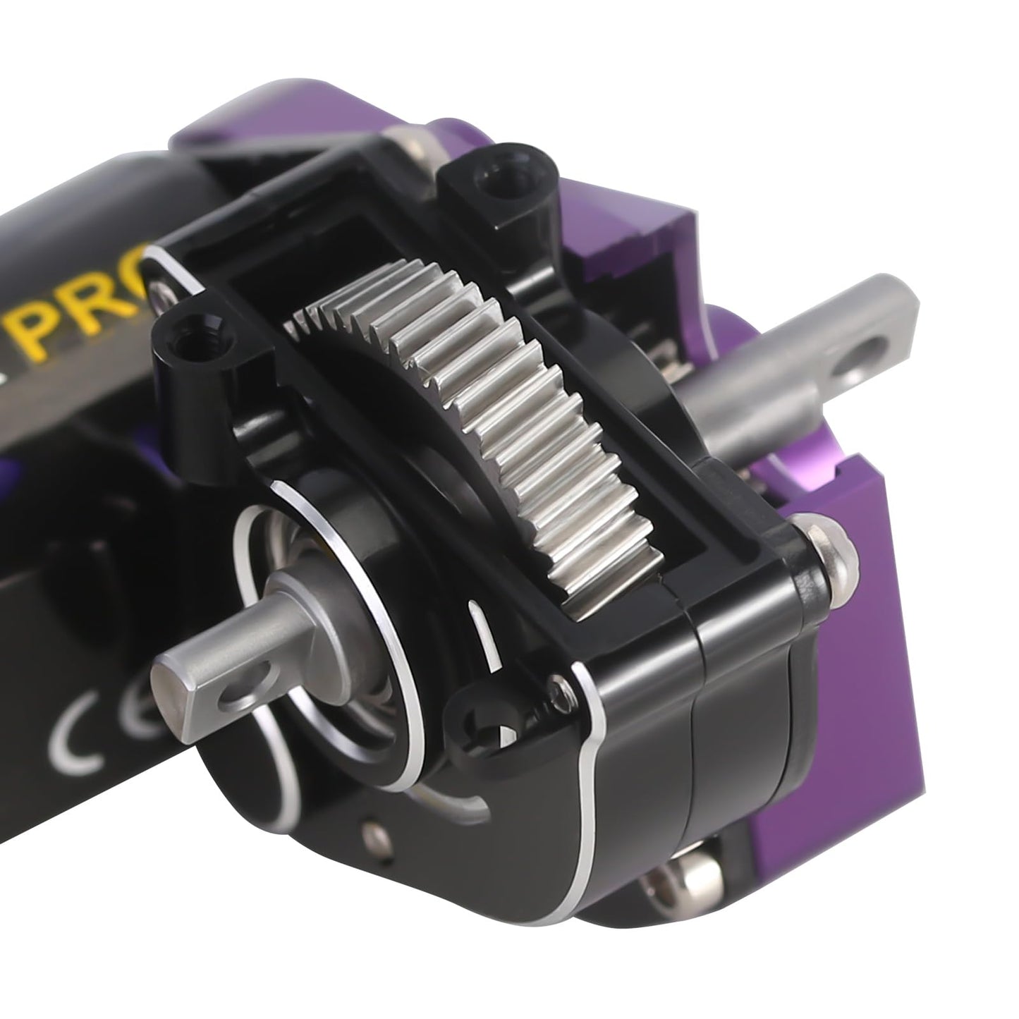 INJORA 050 50T Brushed Motor with Helical Gear Complete Transmission for SCX24 AX24 1/24 RC Crawler Upgrade