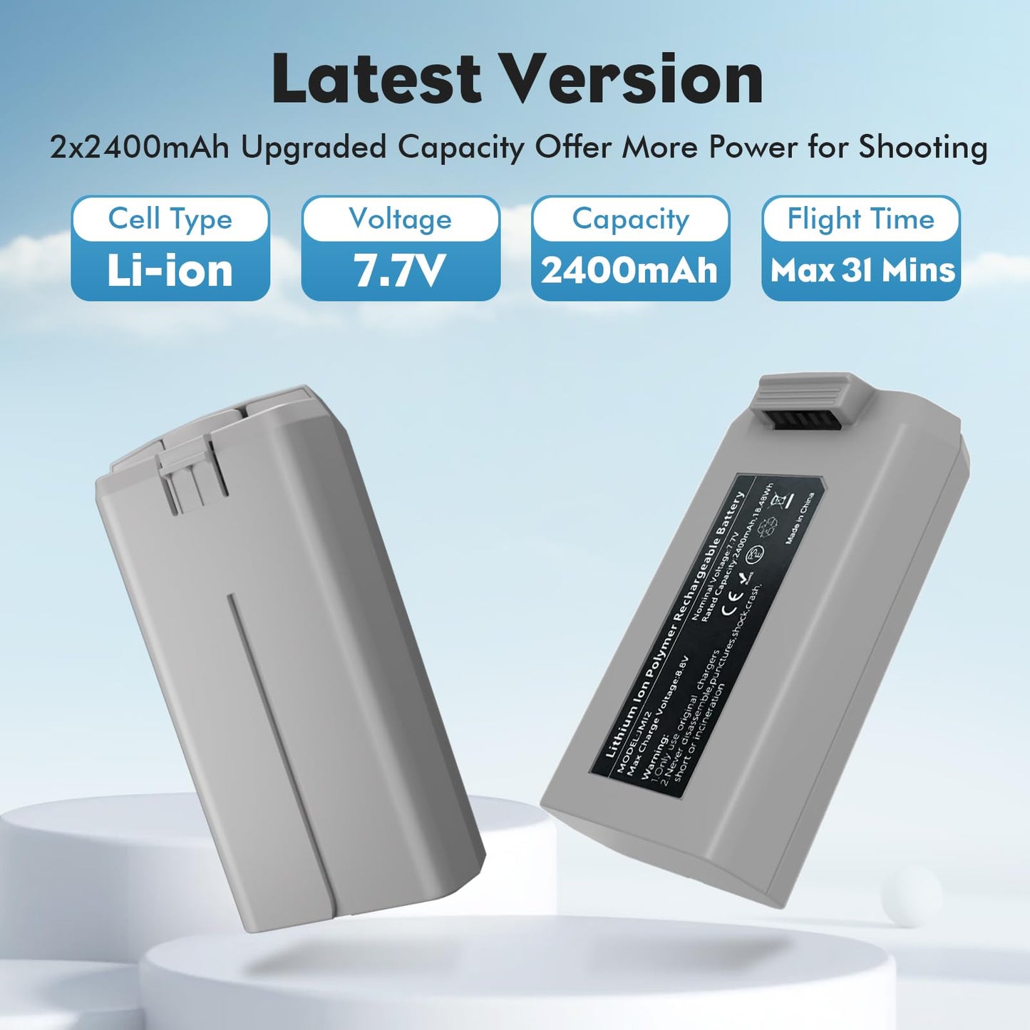 Aovee Mini 2 Series Battery Intelligent Flight 1 Pack Compatible with DJI Mini 4K,Mini2,Mini2 SE,MiniSE Drone