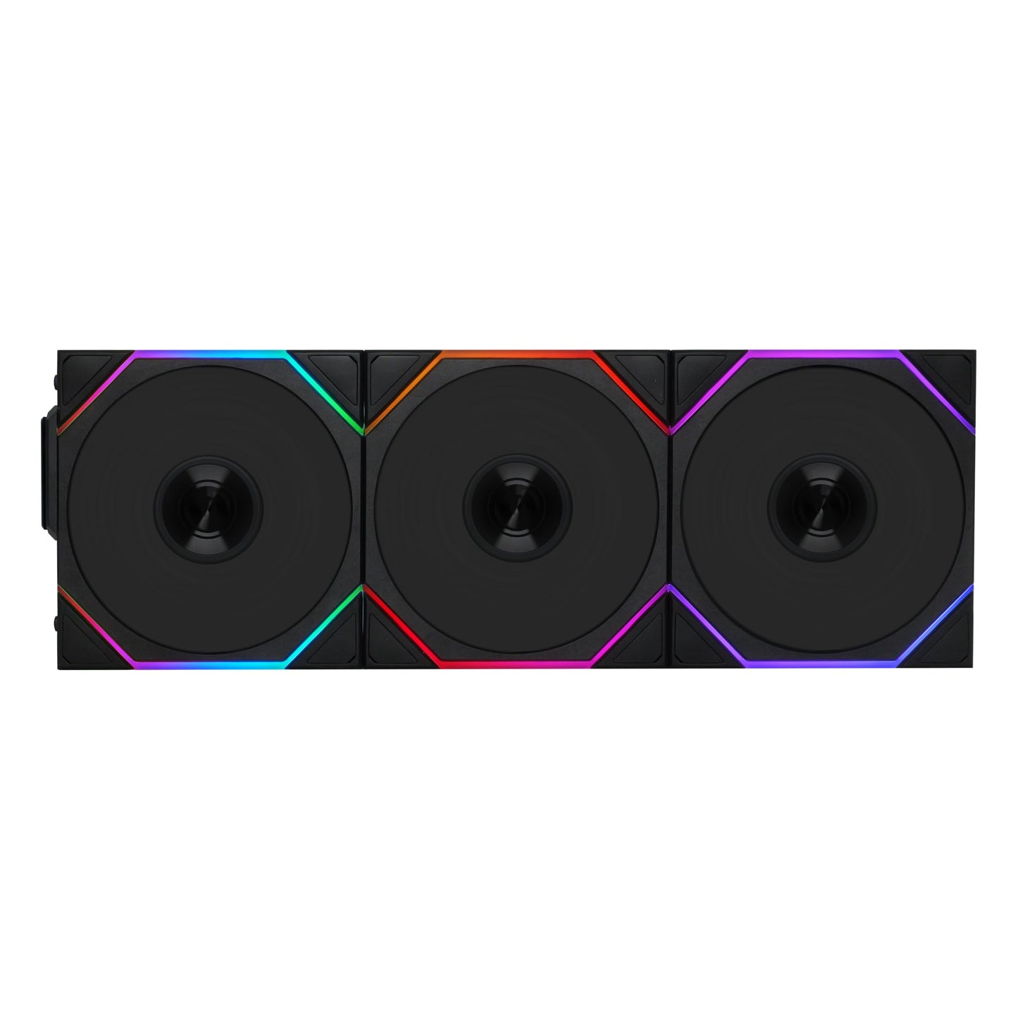Lian Li UNI Fan TL - Wireless 120 - Triple Pack - 2.4 GHz Wireless Signal RGB & PC Case Cooler Fan Control - Daisy Chain & Infinity Mirror Design - Controller Included and Required - Black (12TL1W3B)