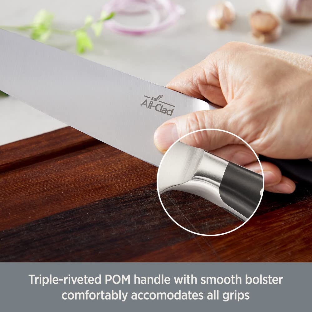 All-Clad Forged German Stainless Steel Santoku Knife 7 Inch, Fully Forged, Expert Precision, Home Kitchen Knife, Cook Tool, Cookware Kitchen Tool, Kitchen Utensils, Ultra Sharp Knives