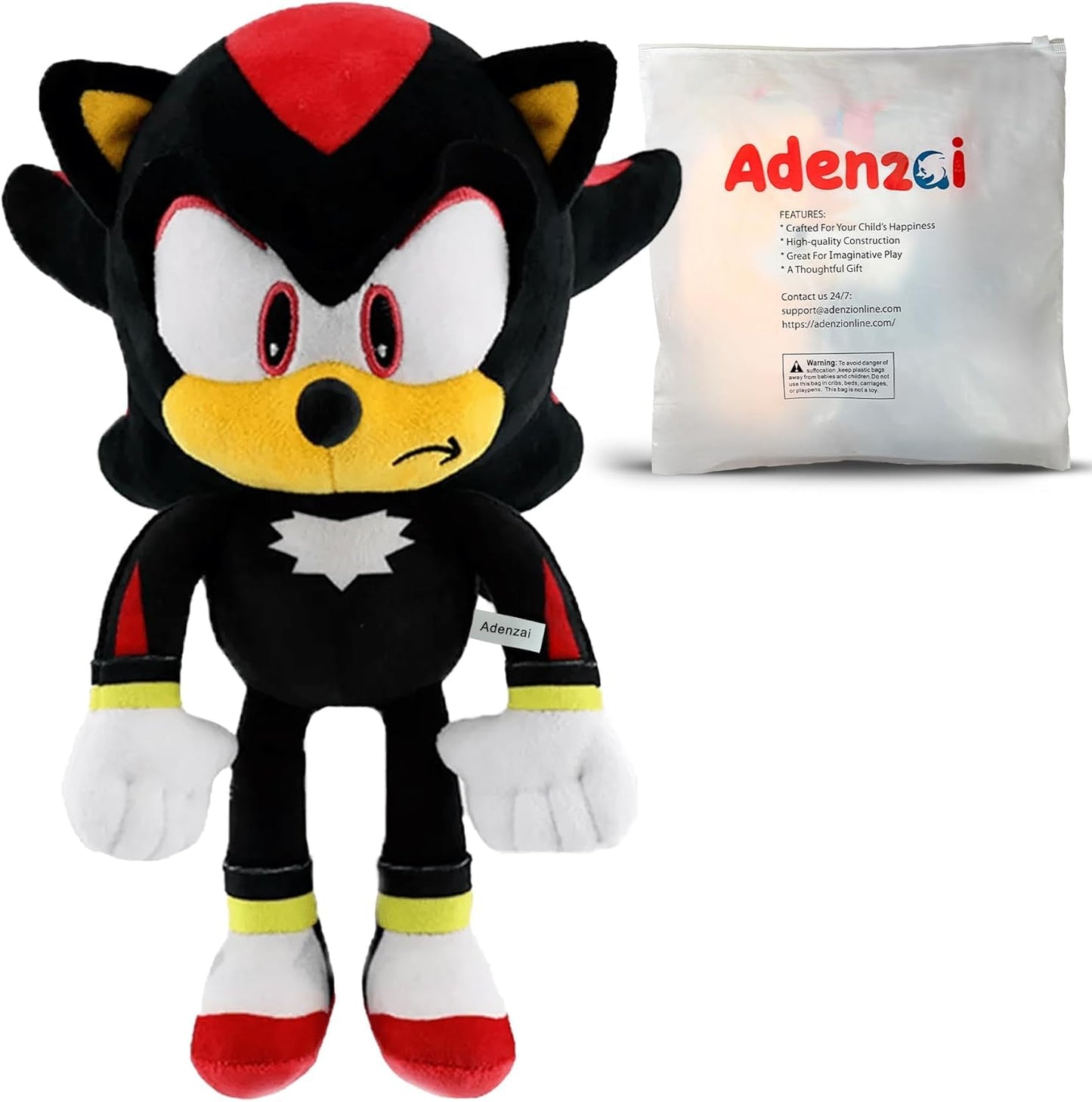 Adenzai Plush Figure for Kids - 12'' (Black)