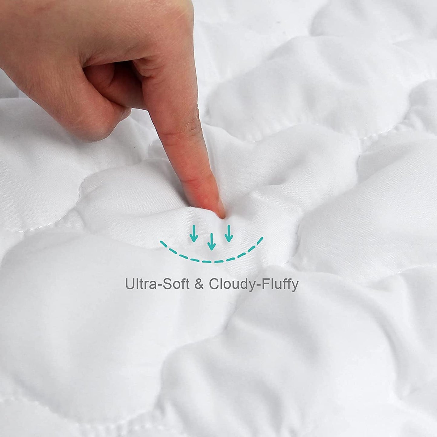 2 Pack Crib Mattress Protector Waterproof Crib Sheets Fitted Mattress Pad Cover Absorbent Crib/Toddler Mattress Protector Sheet Quilted, White, 52" x 28"