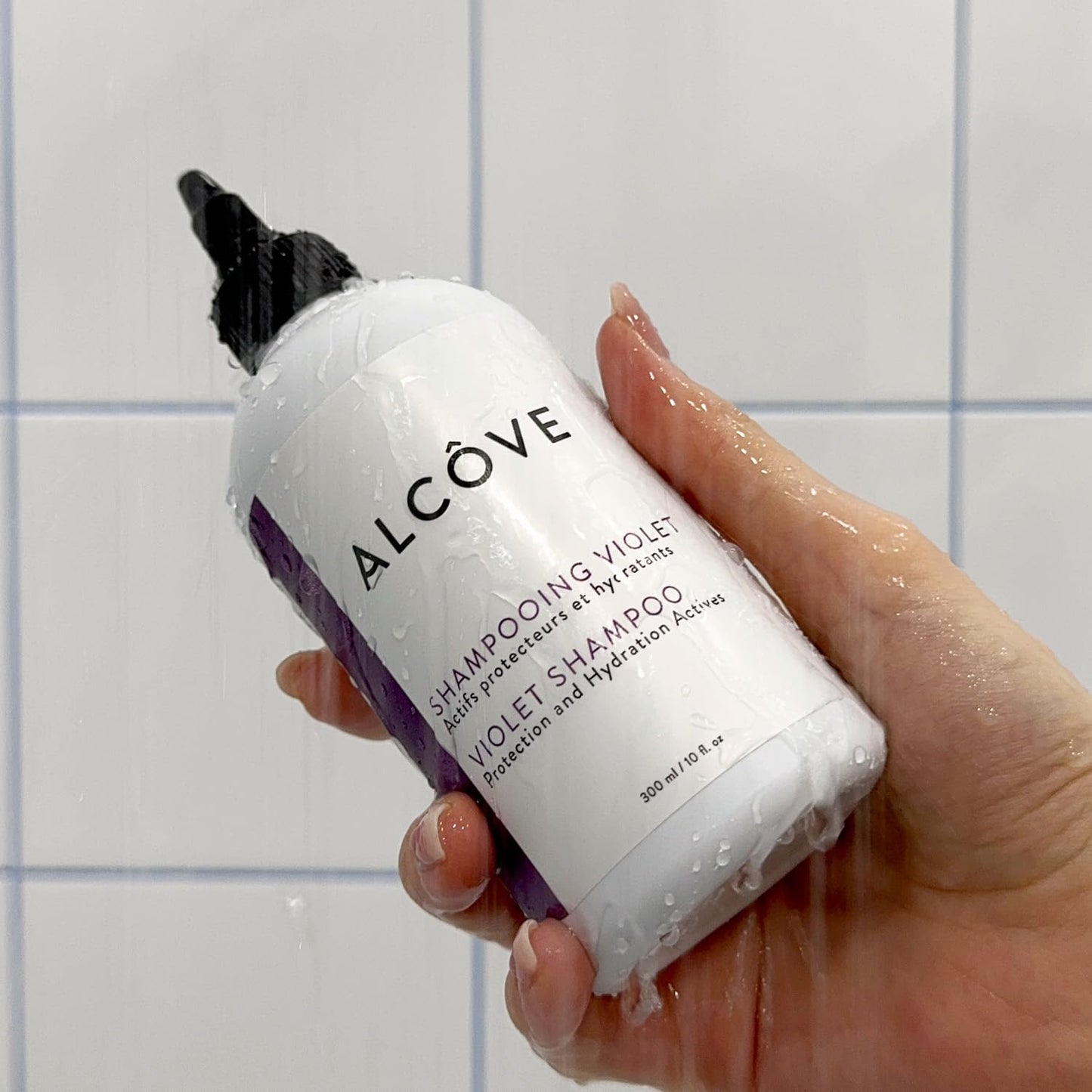 Alcôve - Violet Shampoo & Conditioner Duo - Blonde and Colored Hair - Sulfate-Free - Neutralize Yellow and Brassy Tones - Evening Primrose Oil - Mango Extract - Argan Oil - Color-Safe - 10oz