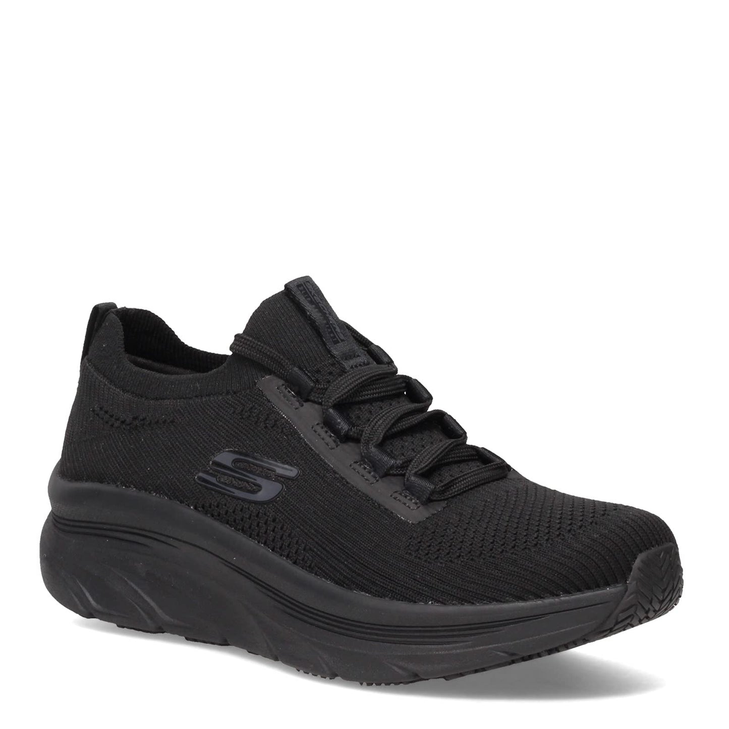 Skechers Women's Work Relaxed Fit: D'Lux Walker SR - Ozema Slip-On Sneakers, Black, 7.5 Wide