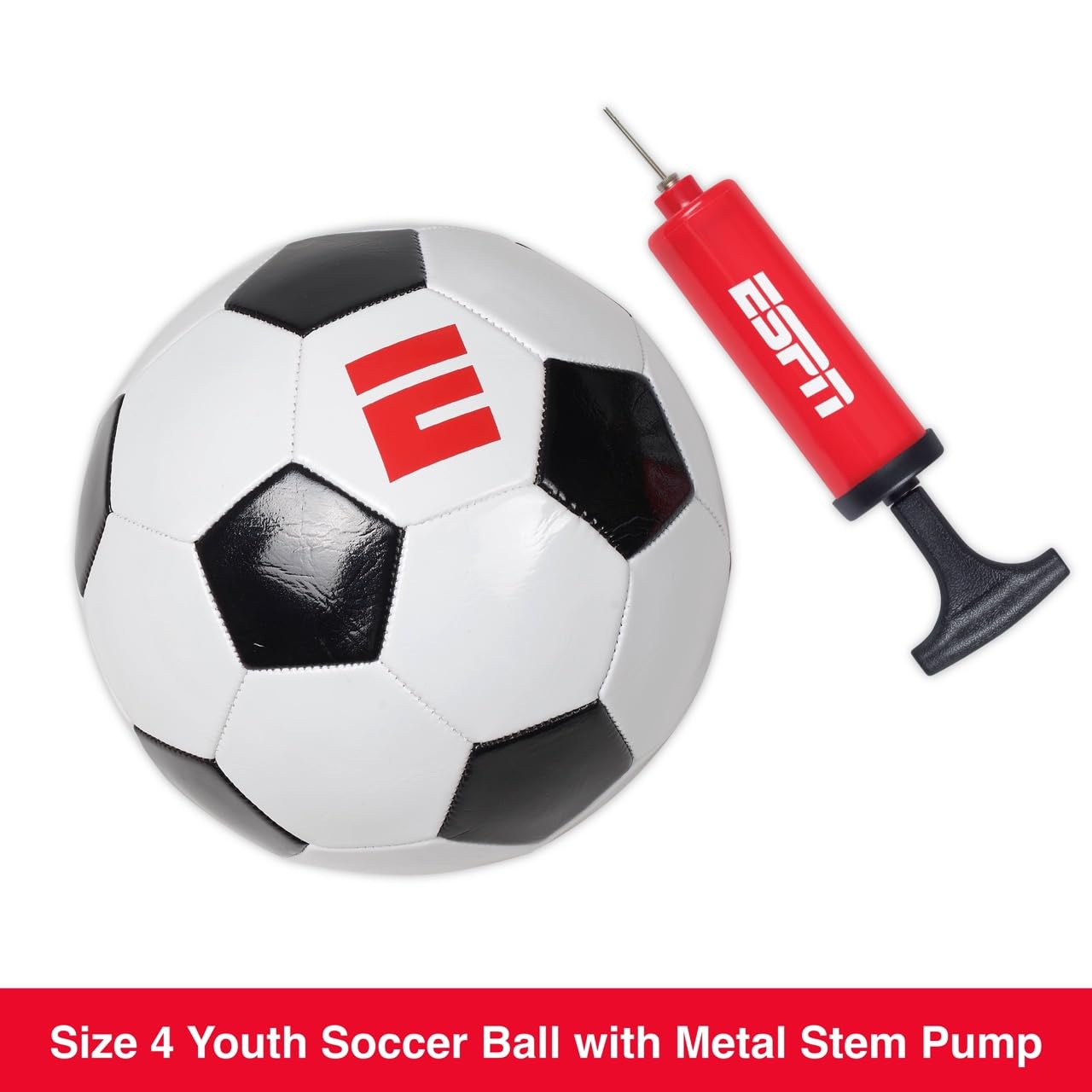 ESPN Soccer Stadium Experience for Kids Includes 2 Nets, Ball, and Youth Soccer Training Equipment, Ideal for Outdoor Games (ES-SC620)