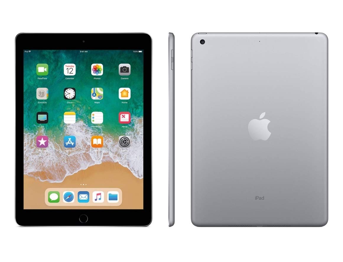 Apple iPad 9.7inch with WiFi 32GB- Space Gray (2017 Model) (Renewed)