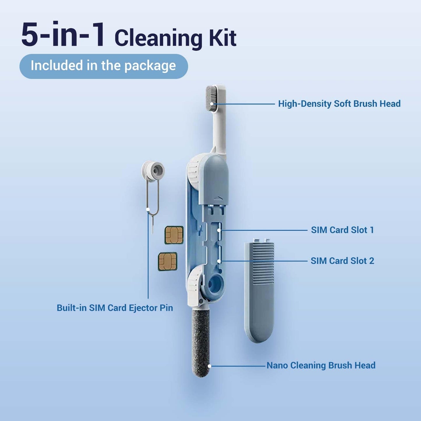 ANFIER M3 Offline Translation Earbuds 74 Languages and Accents Lifetime-Free AI Translation Earbuds Real TimeTranslator Device in Real Time fit iOS & Android with Earbuds Cleaning Brush