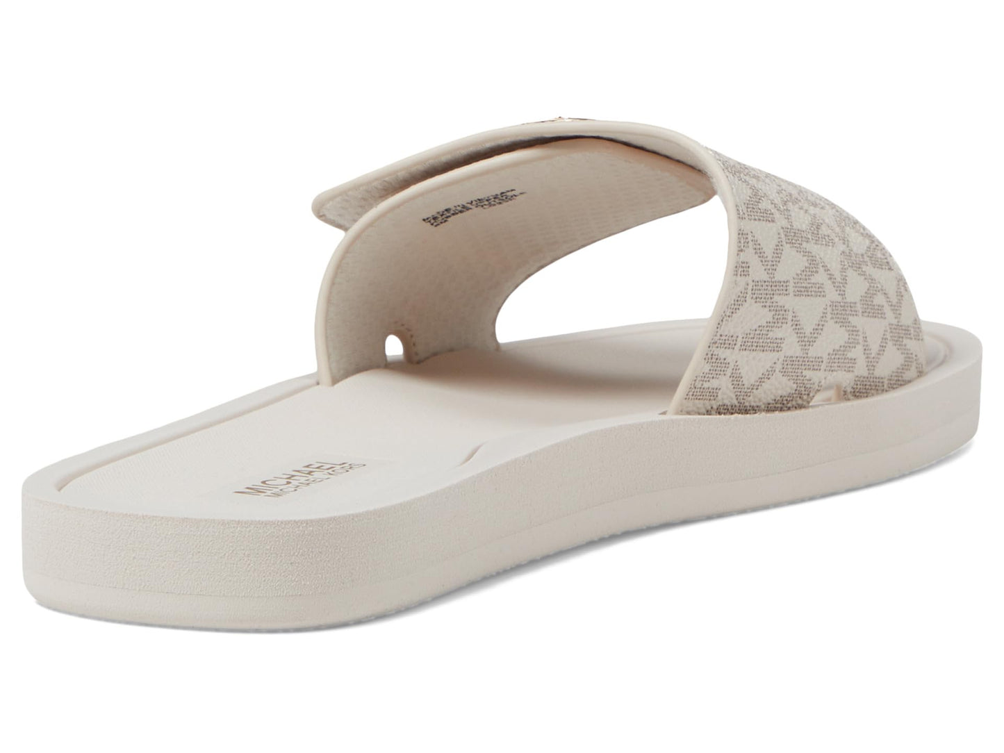 Michael Kors Women's MK Charm Slide, Vanilla, 8