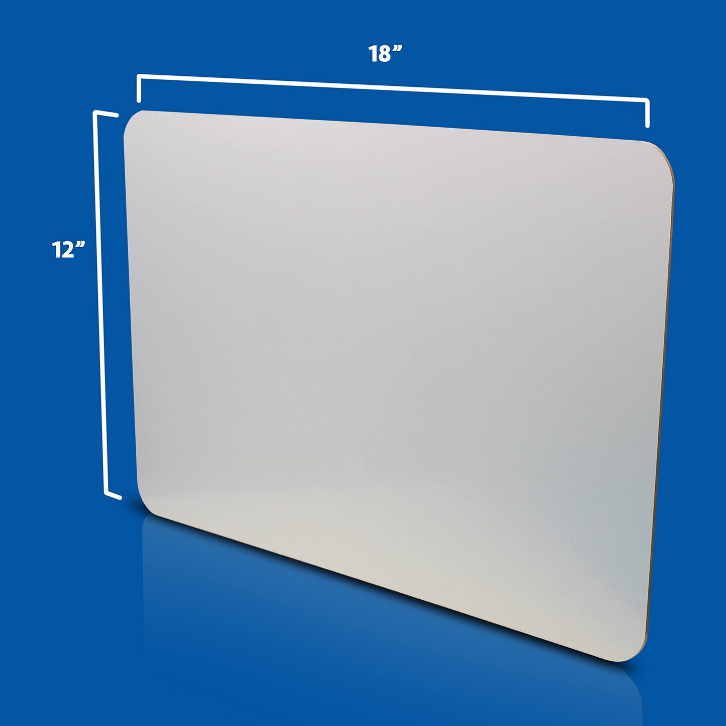 Flipside Products 12" x 18" Large Dry Erase White Boards, Classroom Pack, Single-Sided Lapboard for Class, Reusable for Group Participation - 12 Pack