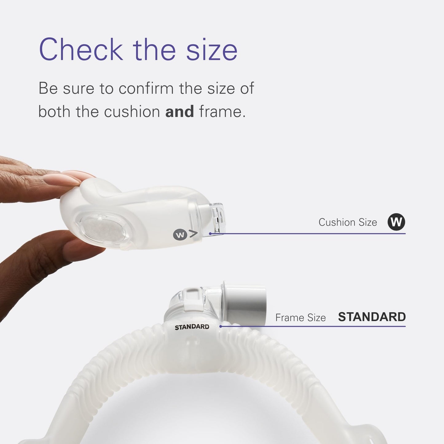 ResMed AirFit N30i Standard Frame - For Nasal CPAP Mask - Replacement CPAP Accessories - QuietAir Technology - Without Headgear - Wide Cushion
