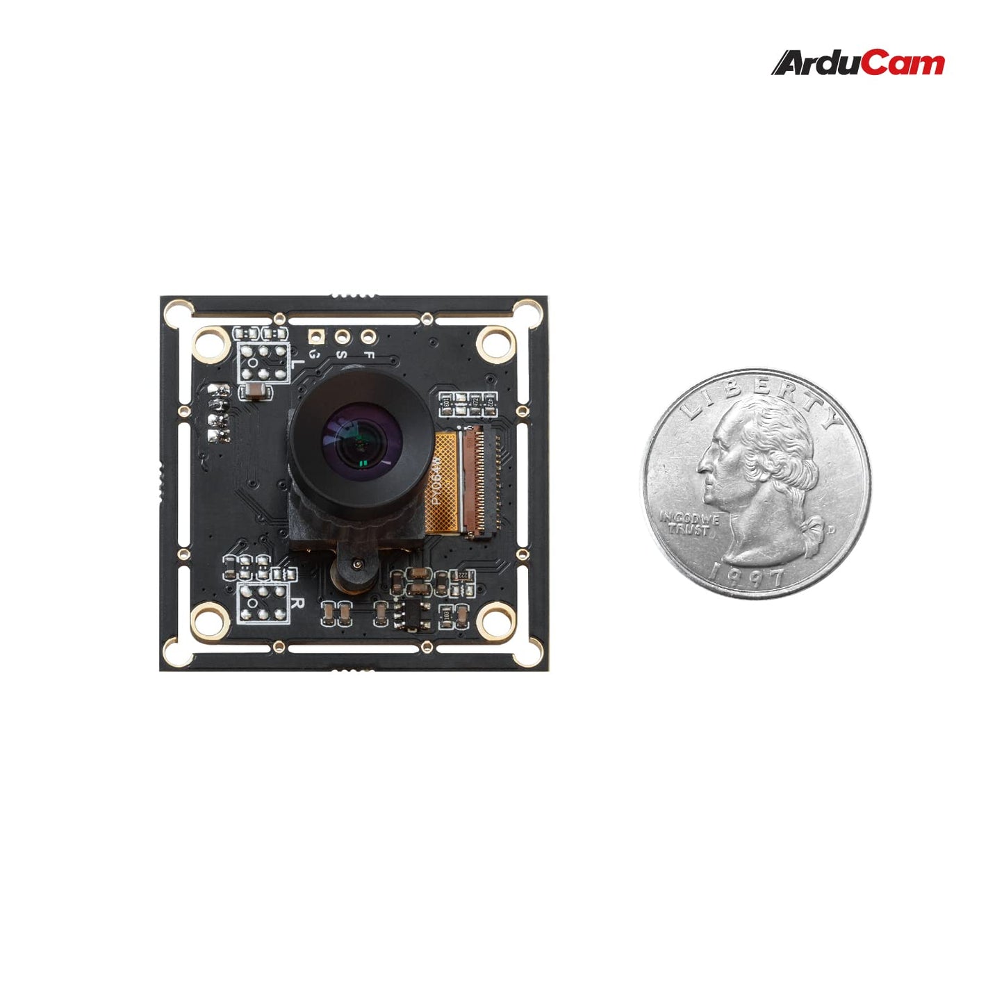 Arducam 2MP Global Shutter USB Camera, 50fps OV2311 Monochrome UVC Webcam Module with Low Distortion M12 Lens Without Microphones, Compatible with Windows, Linux, Android and Mac OS