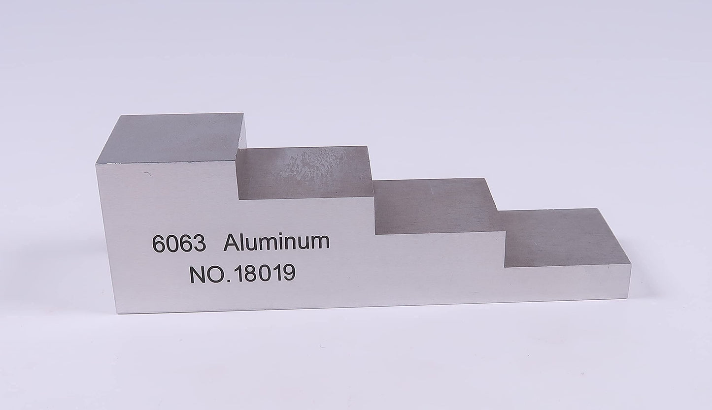 UT Aluminum Test Block& Calibration Thickness Block 4 Step 0.25"0.5"0.75"1" Inch with ABS Carrying case Ultrasonic Calibration Block Step Wedge with Certificate
