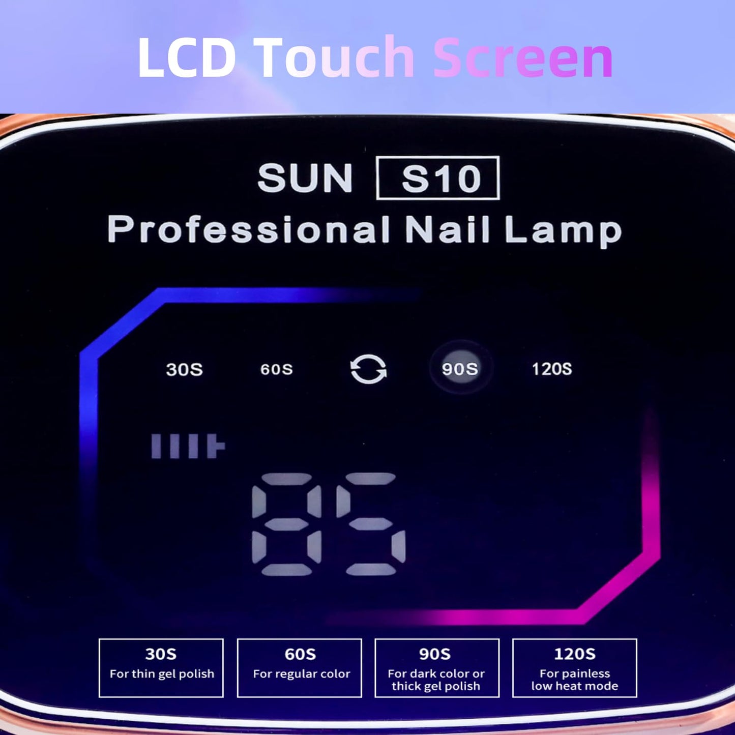 LimeGirl Cordless Nail Lamp for Gel X, Professional LED UV Nail Curing Lamp for Gel Nail Polish, Fast Nail Dryer with 4 Timers & Sensor, Rechargeable U V Lights for Gel Nails at Salon & Home (Black)