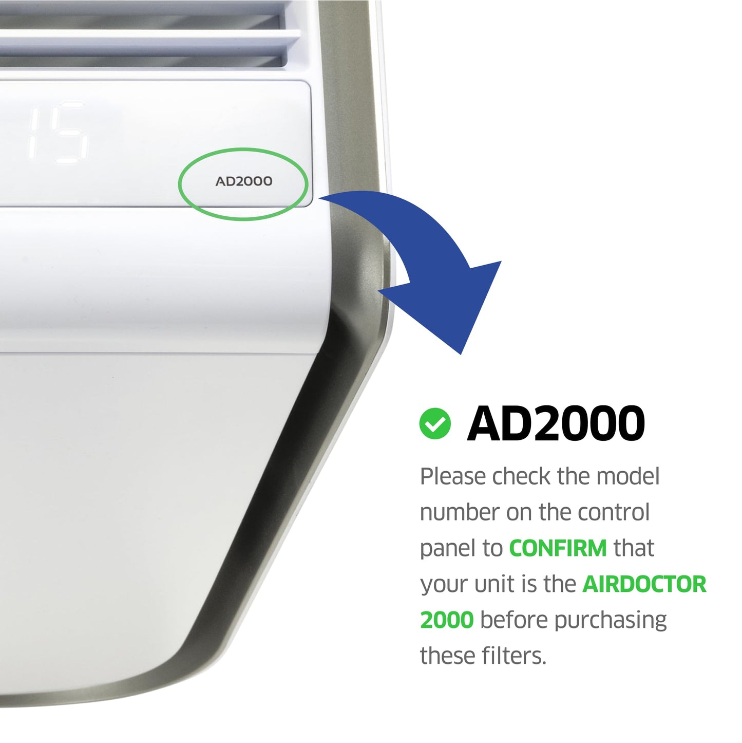 AIRDOCTOR AD2000 Genuine Filter Replacement - One Year Combo Pack Includes: One (1) UltraHEPA & Two (2) Carbon/Gas Trap/VOC & Pre-Filters