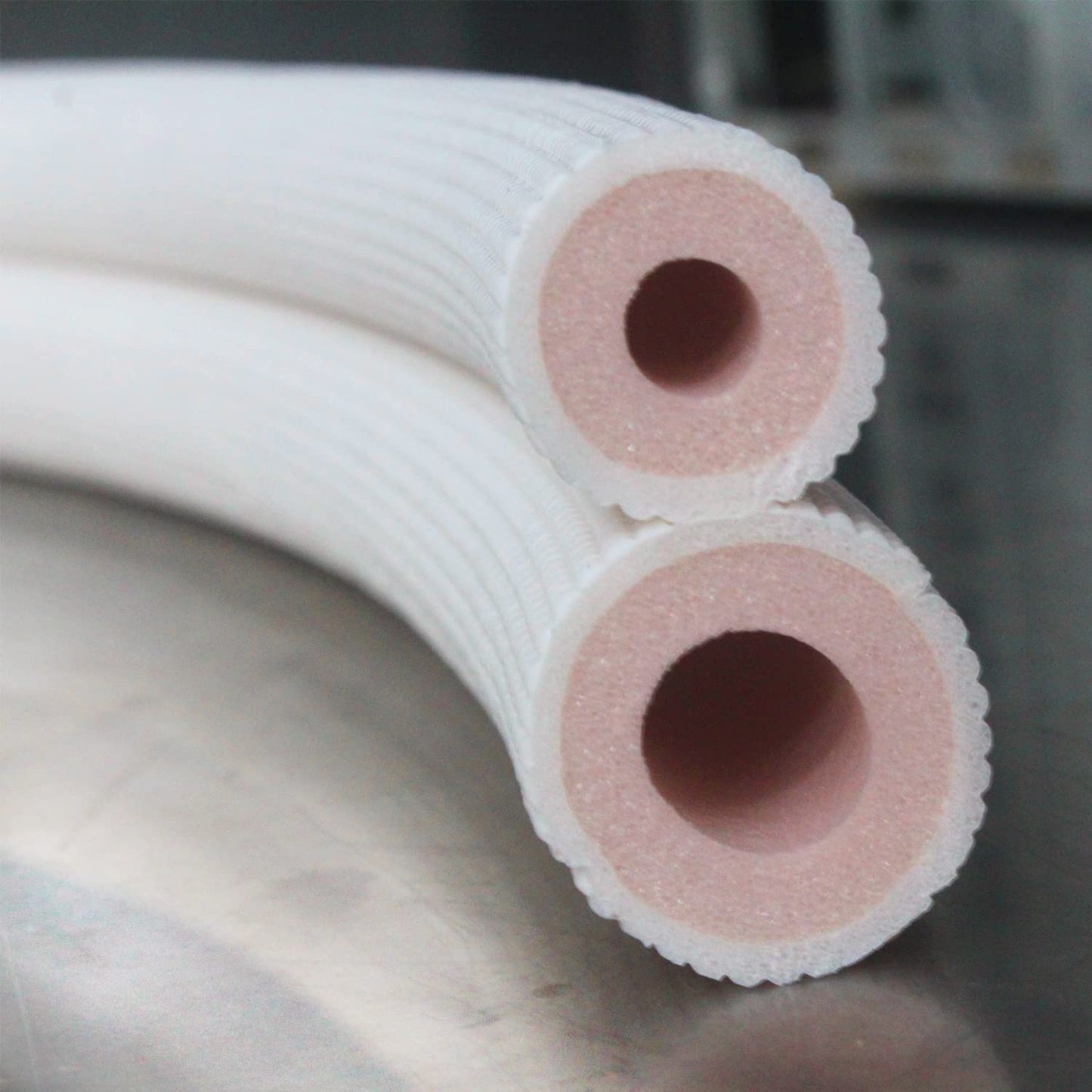 25 Ft Mini Split Line Set.Air Conditioner Copper Tubing Pipes Extension Set, 1/4" & 1/2" 3/8" PE Thickened for AC and Heating Equipment Insulated Coil Line Set HVAC Refrigerant with Nuts. (1/4+1/2)