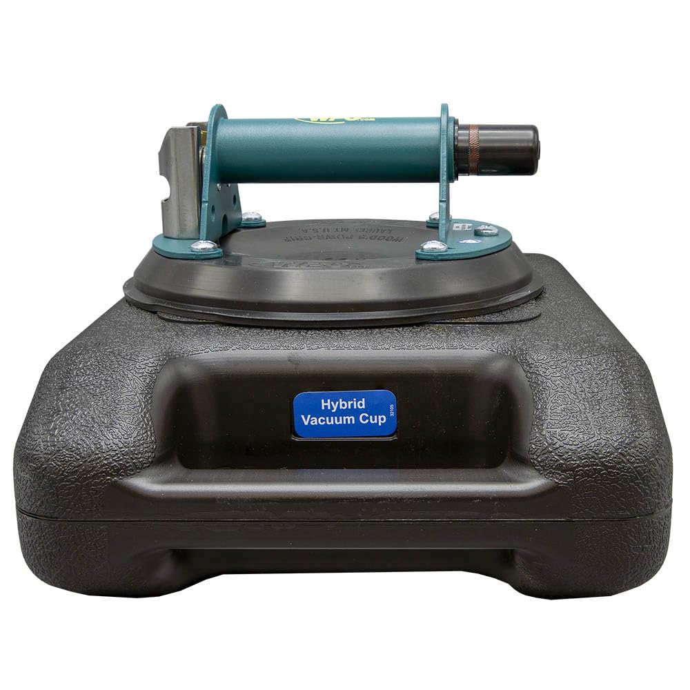 8" Wood's Powr-Grip N4300 Metal Handle ABS Plunger Vacuum Suction Cup Lifter 125lbs Capacity w/Case
