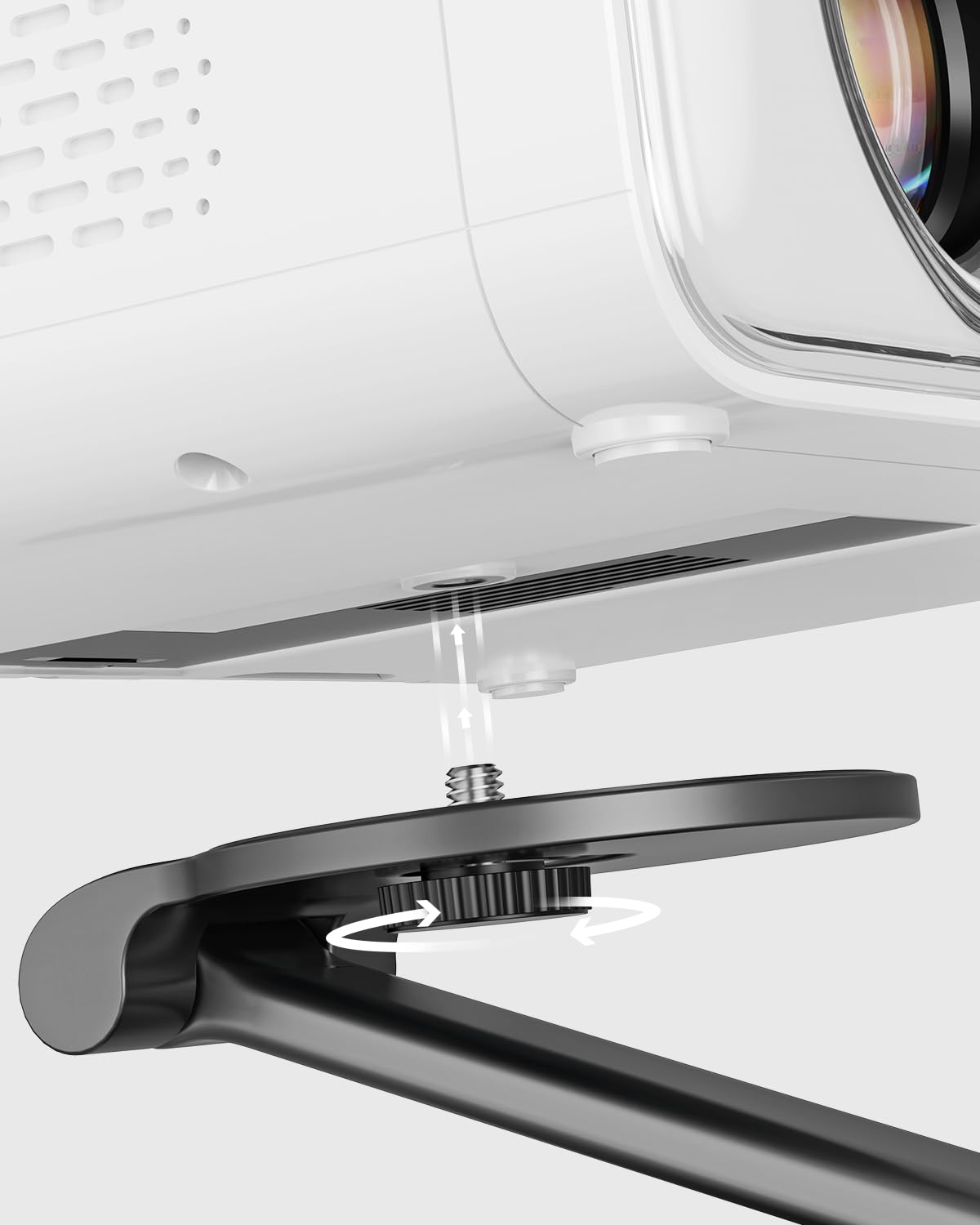 Aurzen Projector Foldable Stand, Ultra-Compact Foldable Stand with Easy Setup and 180-Degree Rotation, Fits The Eazze Series, Lightweight 367g (Only Stand)
