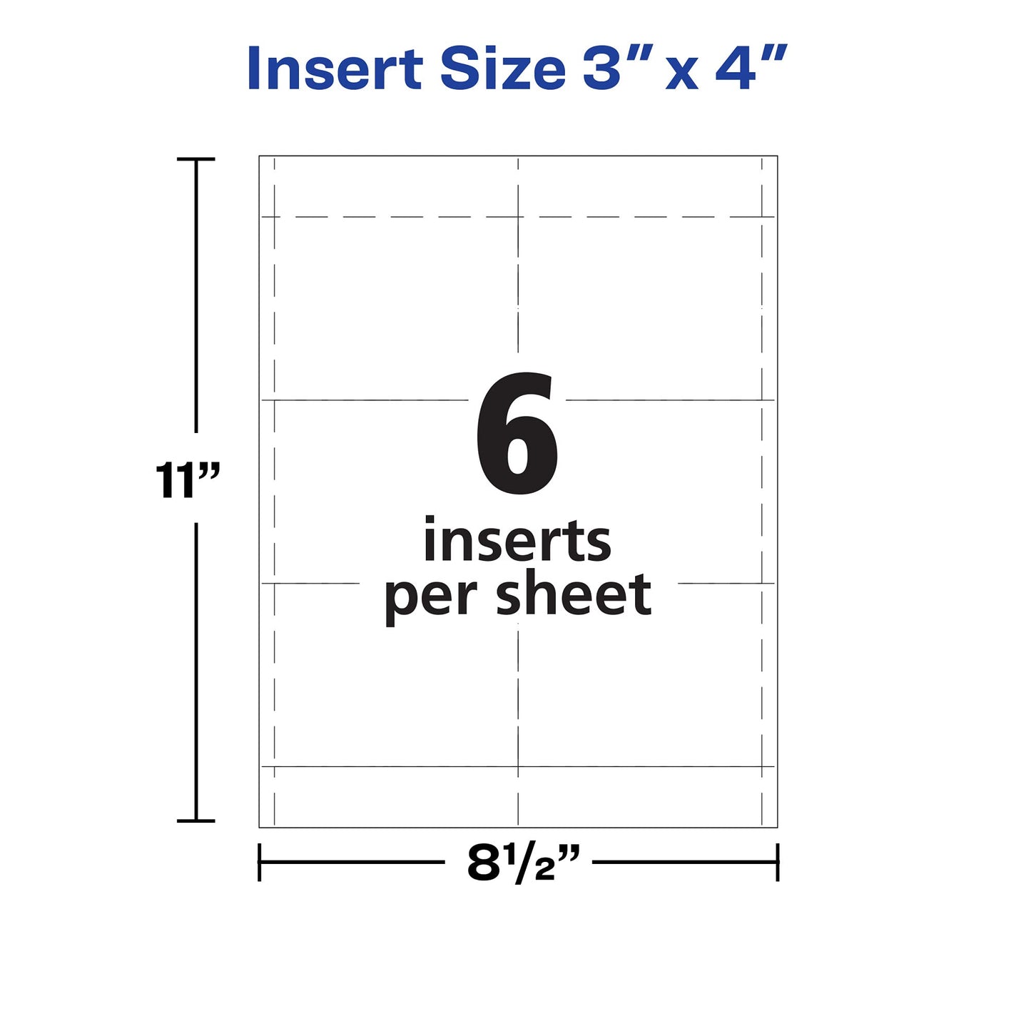 Avery Customizable Name Badge Inserts, 3" x 4", White, 2 Packs of 300, 600 Printable Name Tag Inserts Total (35392)