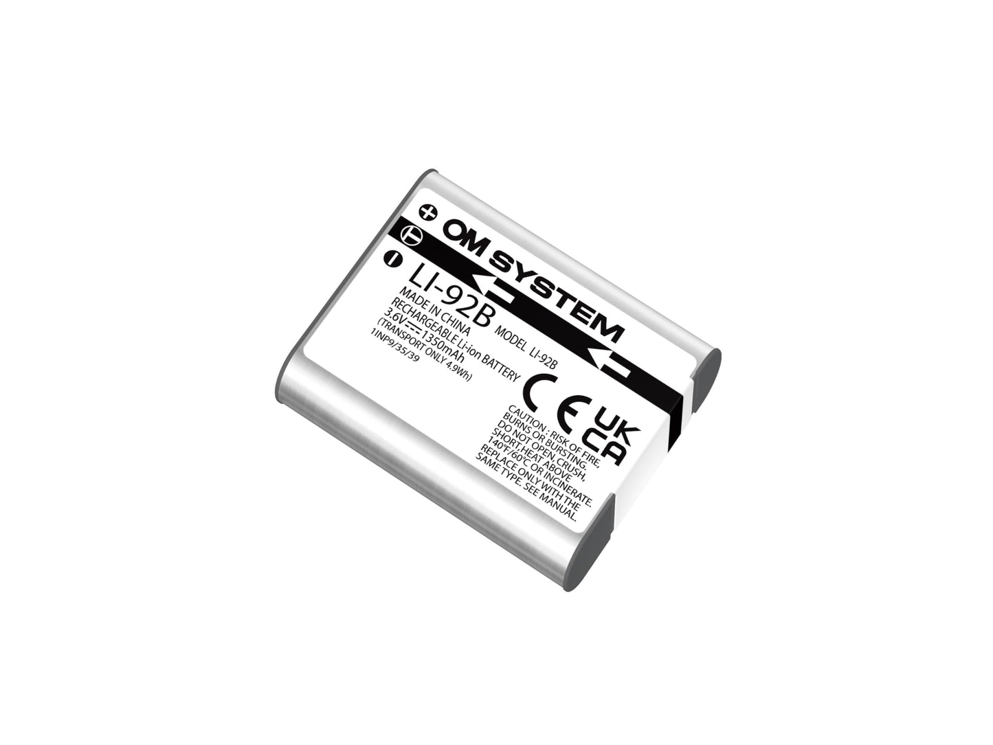 OM System LI-92B Rechargeable Li-Ion Battery for Tough TG-5, Tough TG-6, and Tough TG-7 Cameras