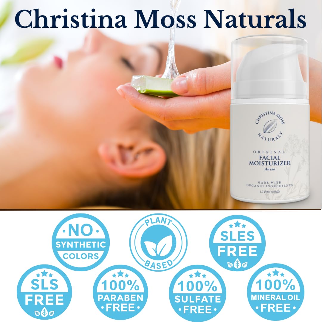 Anise Facial Moisturizer Cream from Plant Extracts & Oils That Truly Moisturizes, Can Help Soften & Sooth, Lightweight, Not Greasy, For ALL Skin Types