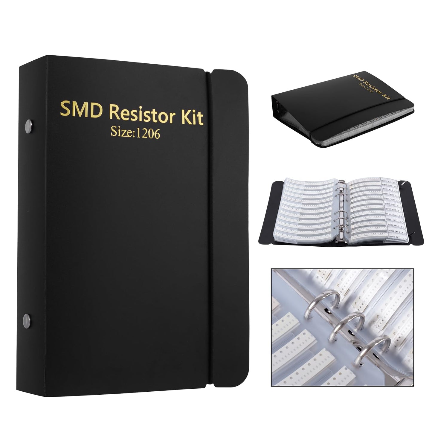 1206 Resistors Kit, 1% SMD Resistor Assorted Folder,170value x 50pcs = 8500pcs,Sample Book Kit for Electronic Components. (Resistor-1206)