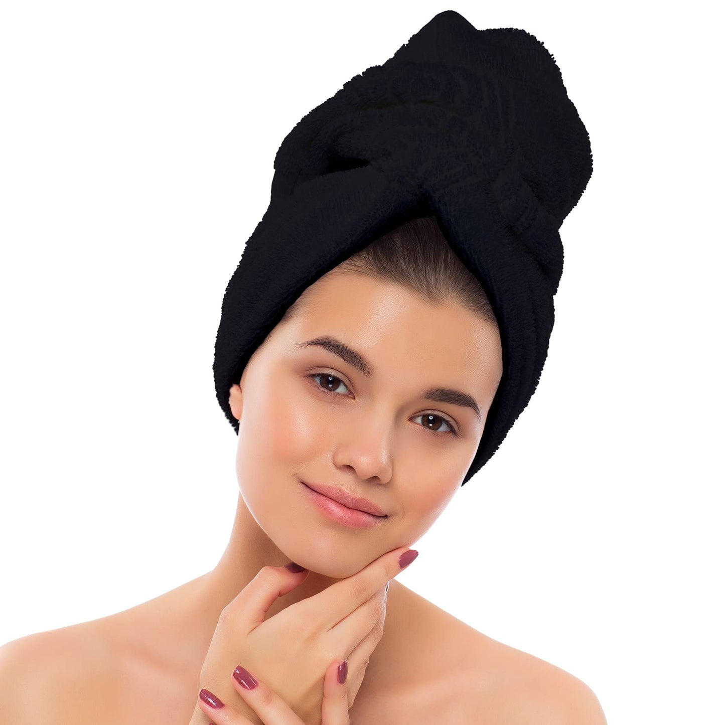 Eurow Microfiber Bleachproof Ultra Absorbent Salon Towels, 16 x 29 Inches, 10-Pack, Black