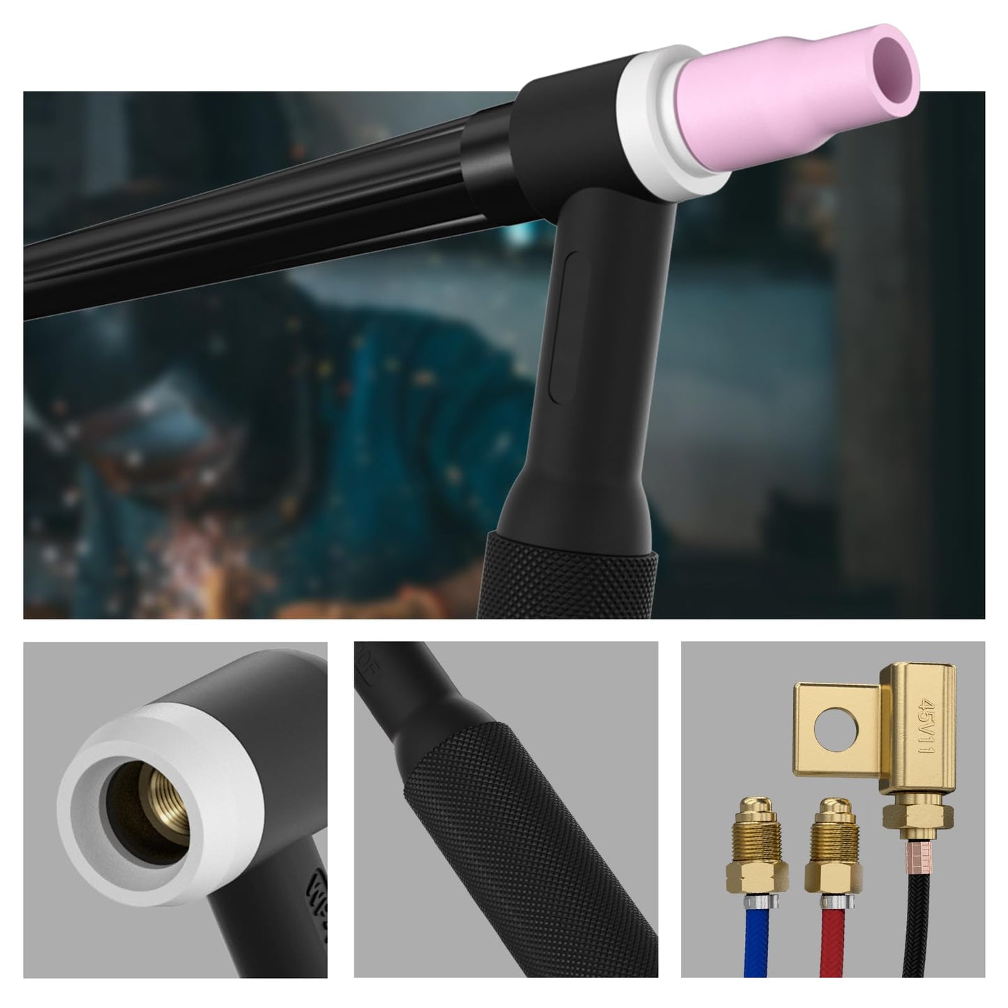 YESWELDER TIG Welding Torch WP-20F Flexible Head Water-Cooled 250Amp Welding Torch 25ft Cable