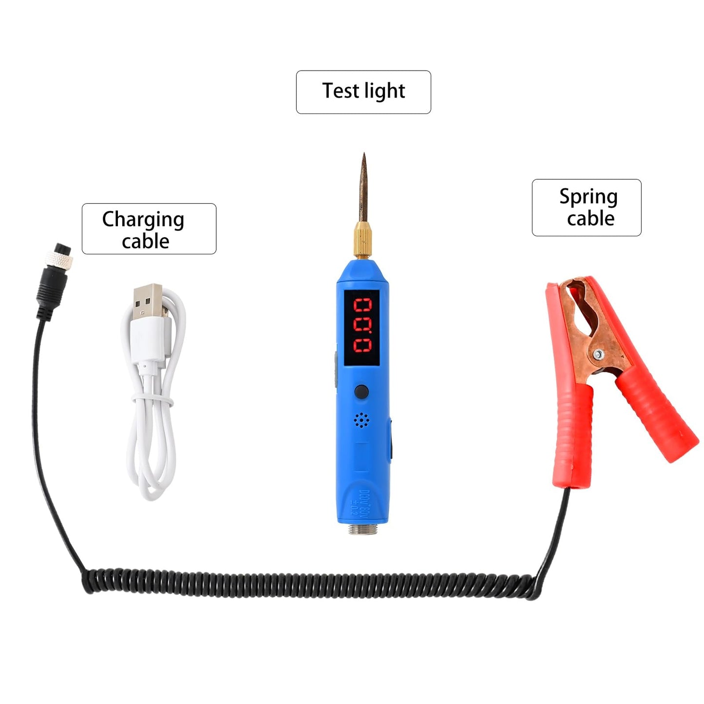 LBGNSZ LZ880 0-80V Multifunctional Test Light Automotive, 12V Digital Tester Probe with Voltmeter, 12 Volt Auto Fuse Car Voltage Electrical LED Circuit Tester