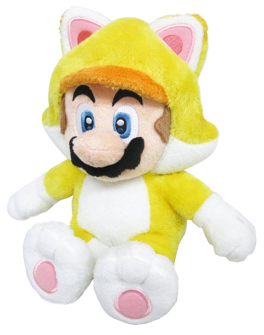 Little Buddy Super Mario 3D World 10-Inch Neko Cat Mario Plush