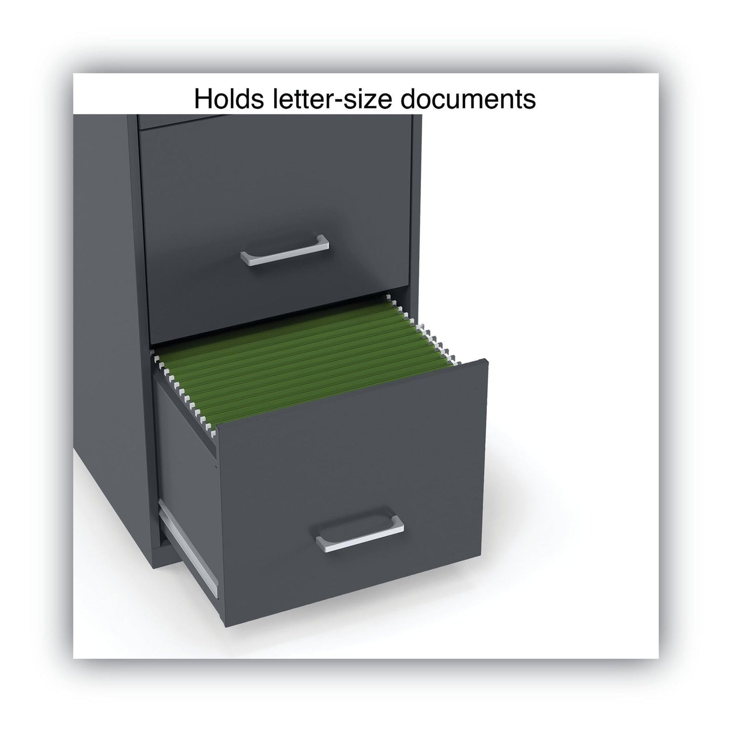 Alera Soho Vertical File Cabinet, 3 Drawers: Pencil/File/File, Letter, Charcoal, 14" X 18" X 26.9"