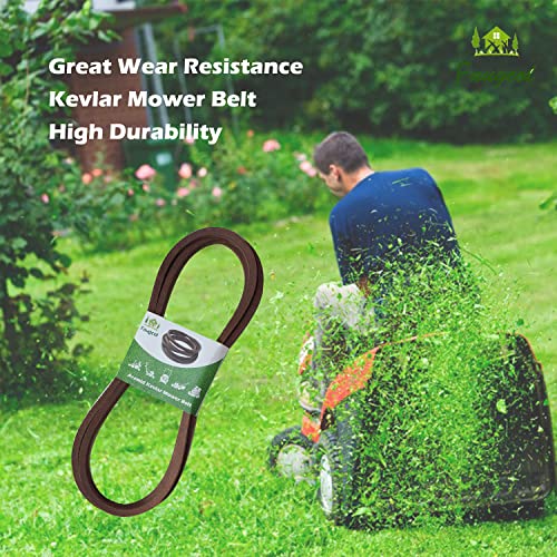 M169486 Deck Belt Made with Kevlar Compatible with John Deere X380 X384 X390 X394 X570 X580 X584 X590