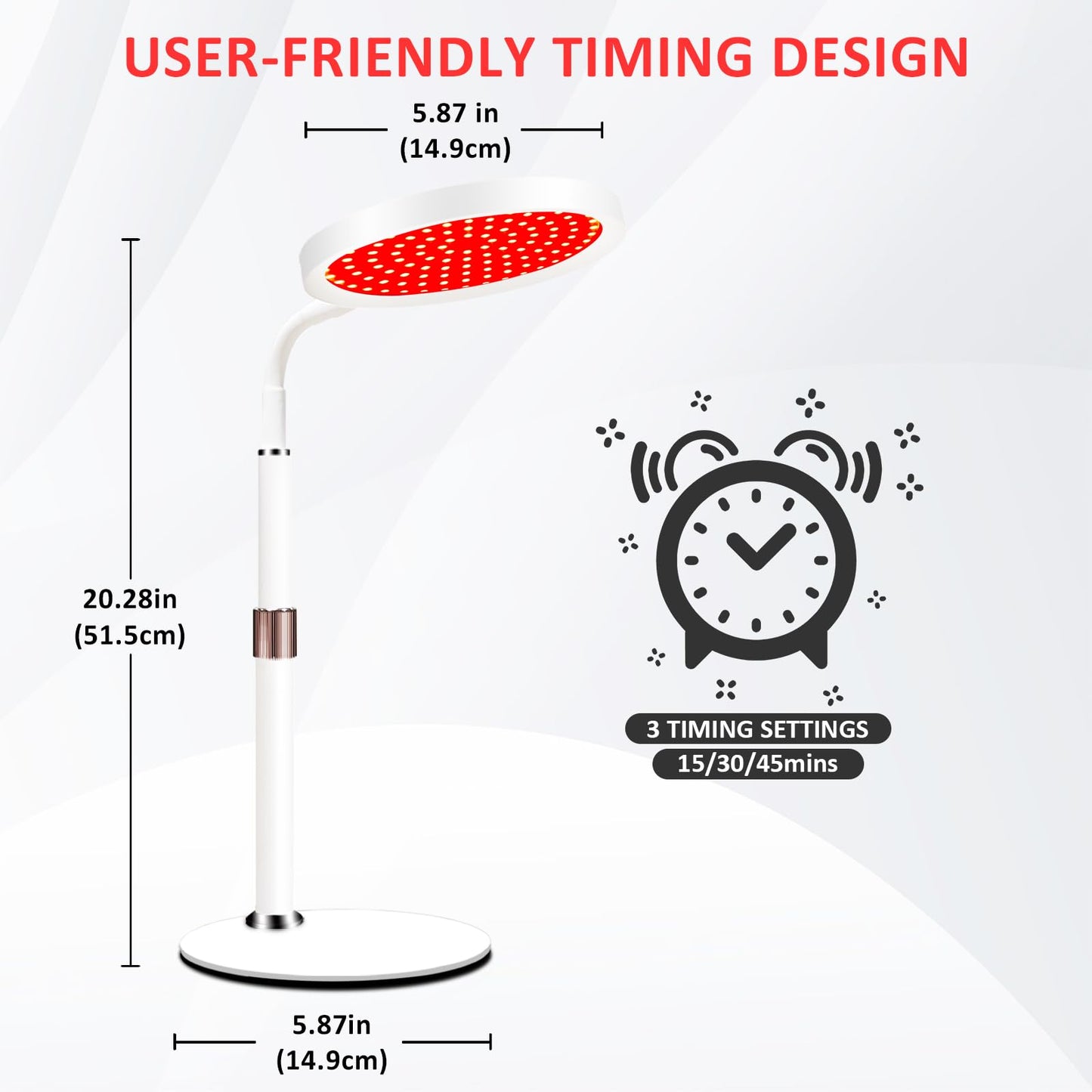 940nm Red Light Therapy for Face, Upgraded Infrared Light Therapy, 3-in-1 Chip Design & Flexible Gooseneck & Timer Function, 100LEDs Red Light Therapy Lamp for Home/Office Use