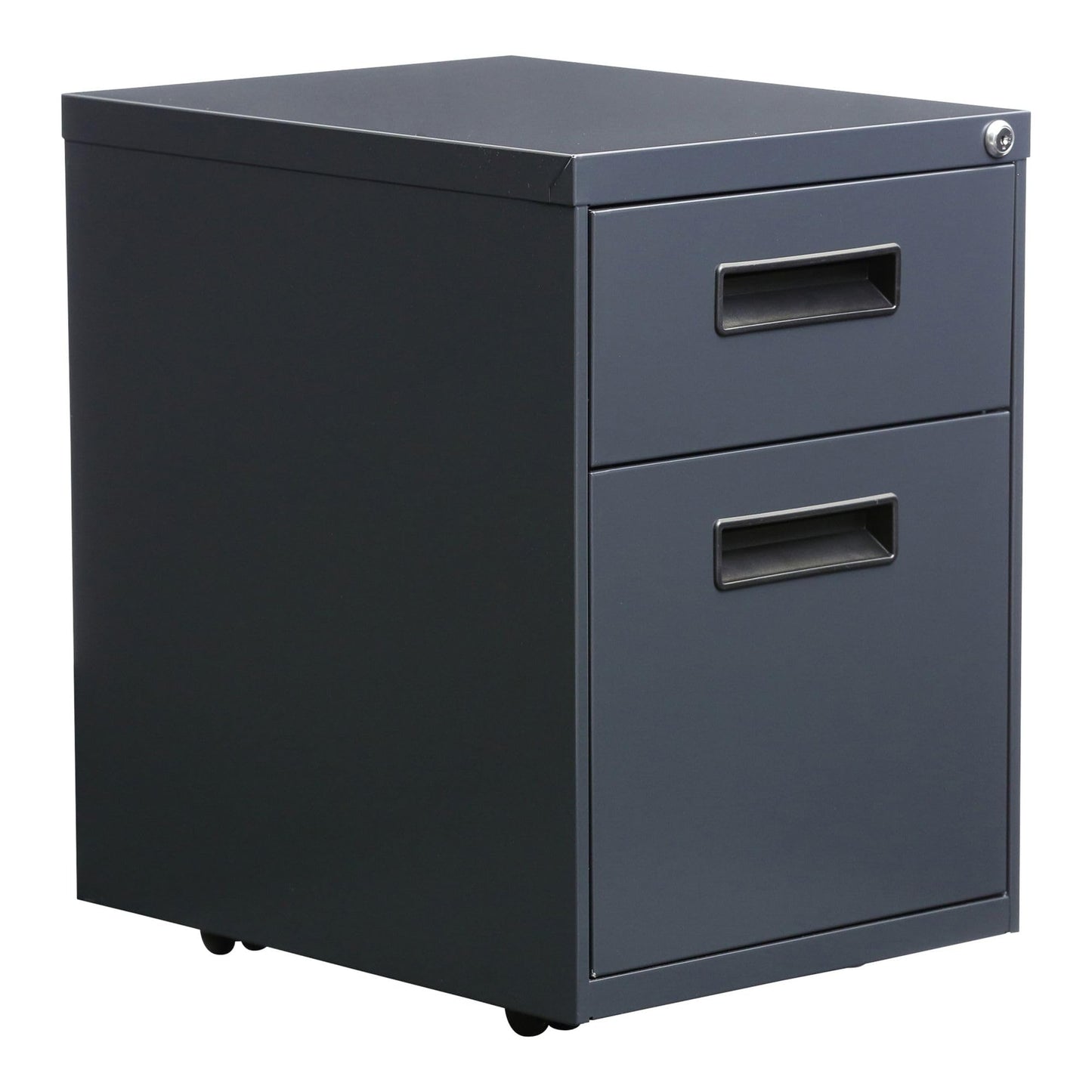 Alera ALE Two-Drawer Metal Pedestal File, 14 7/8w x 19 1/8d x 21 3/4h, Charcoal