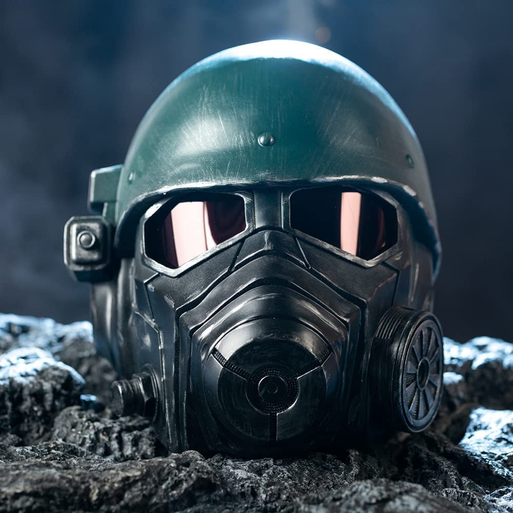 Xcoser Nexthops Veteran Ranger Riot Armor 4 Cosplay Helmet Mask in Resin Full Head with Red PVC Lenses on the Eyes Hallo