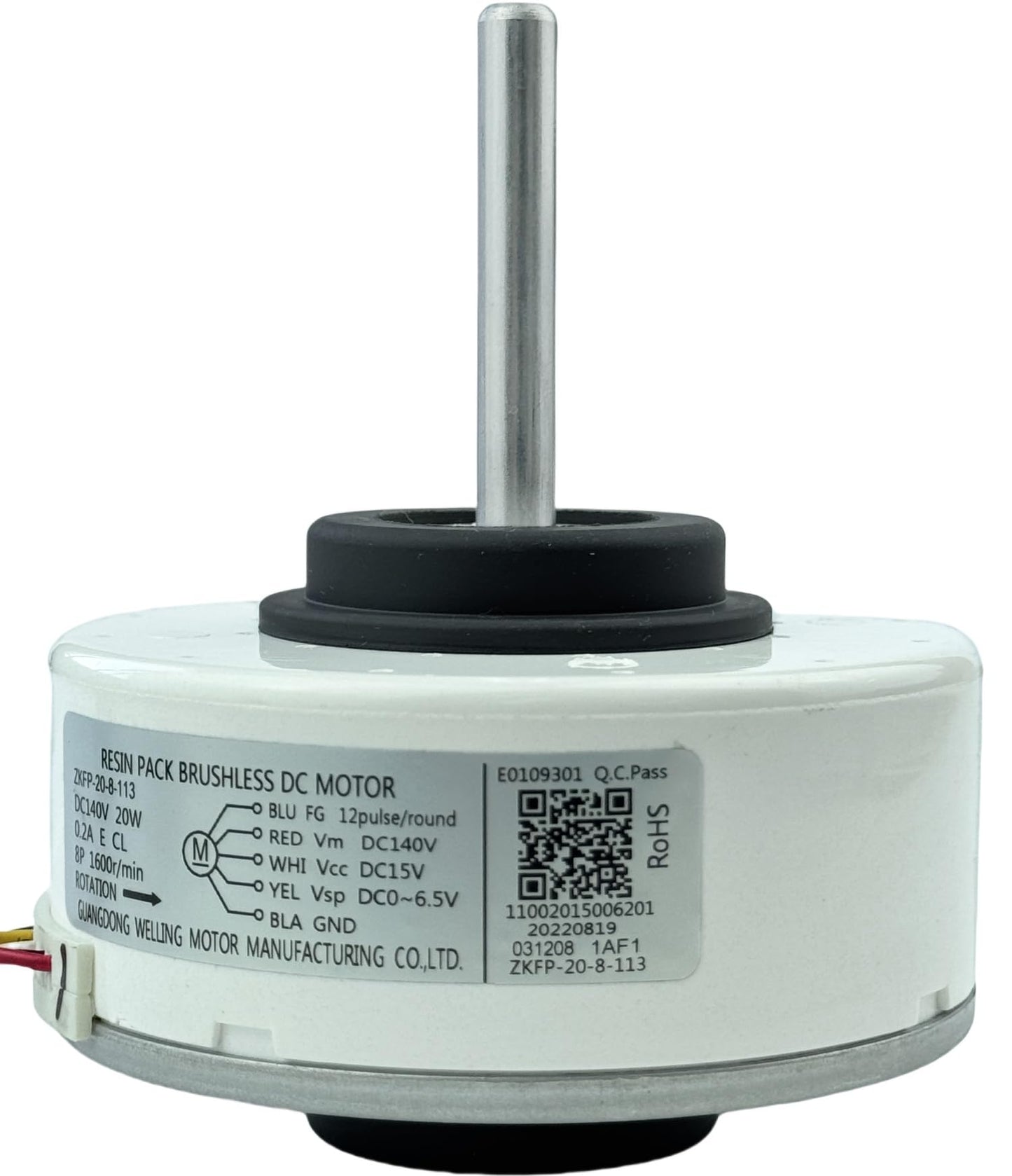 Air Conditioning Motor ZKFP-20-8-113, Brushless DC Motor fit for Midea Conditioner, DC140V 20W 1600r/min CCW Air Conditioning DC Indoor Motor Fan