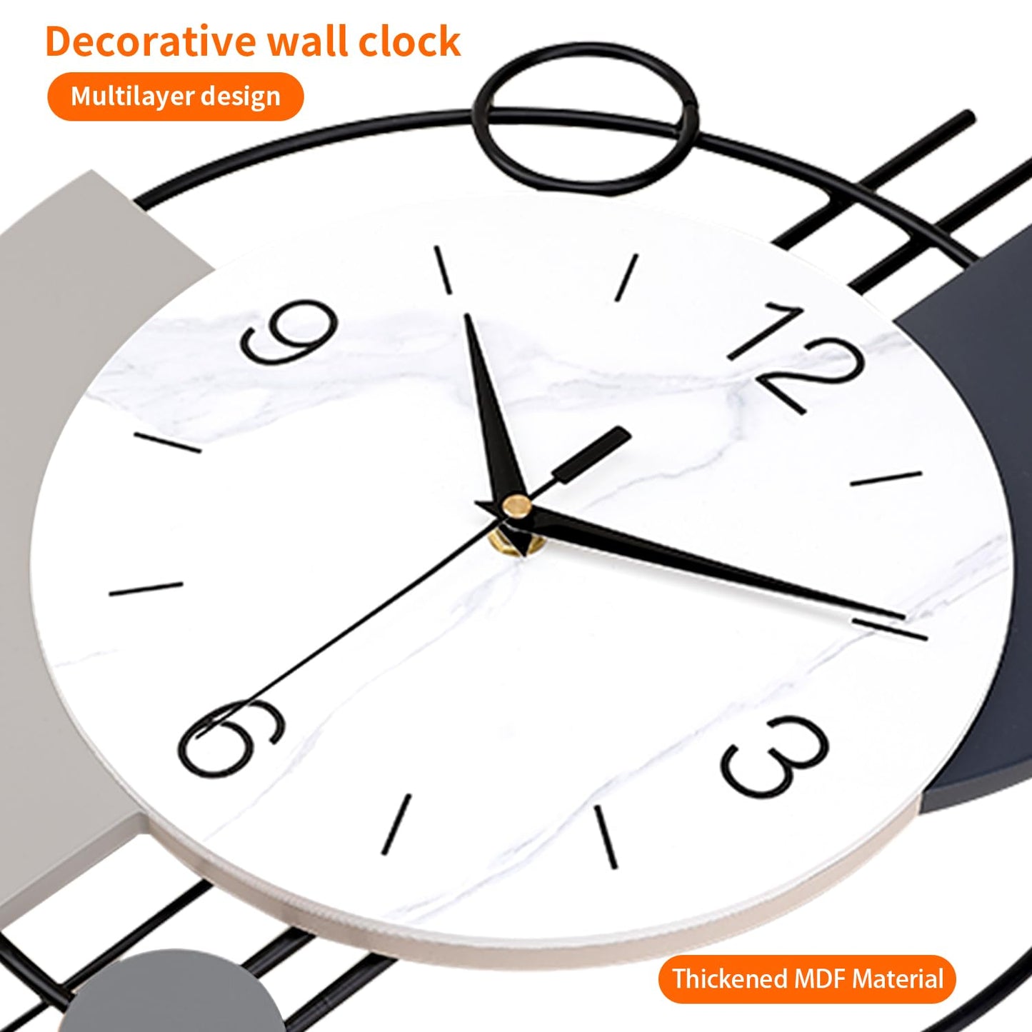Dankeit Decorative Wall Clock with Pendulum,Silent Non-Ticking Quartz Battery Operated,Large Wall Clock for Living Room,Kitchen,Home,Bathroom,Bedroom Wall Decor,20x33.5 inch(Black)