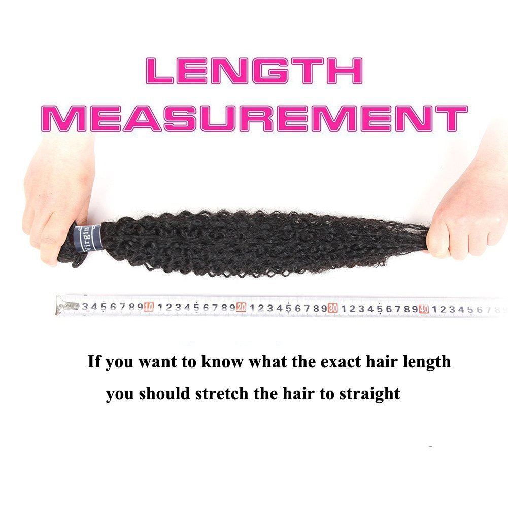 Amella Hair 8A Brazilian Curly Hair Weave 3 Bundles 14 16 18 inch 285g Brazilian Virgin Kinky Curly Human Hair Weave 100% Unprocessed Hair Weft Extensions Natural Black Color