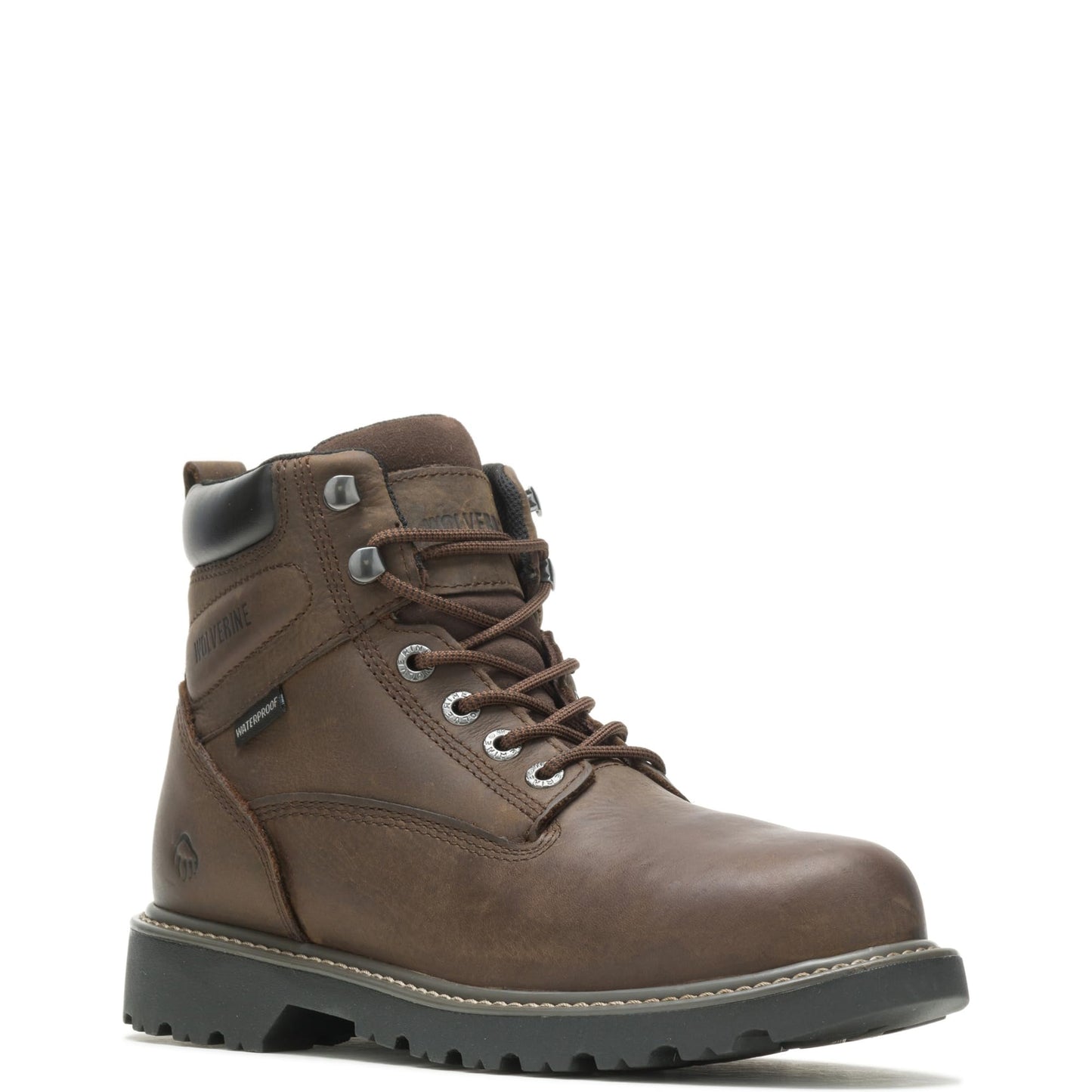 Wolverine Men's Floorhand Waterproof Steeltoe 6" Work Boot, Dark Brown, 10.5M