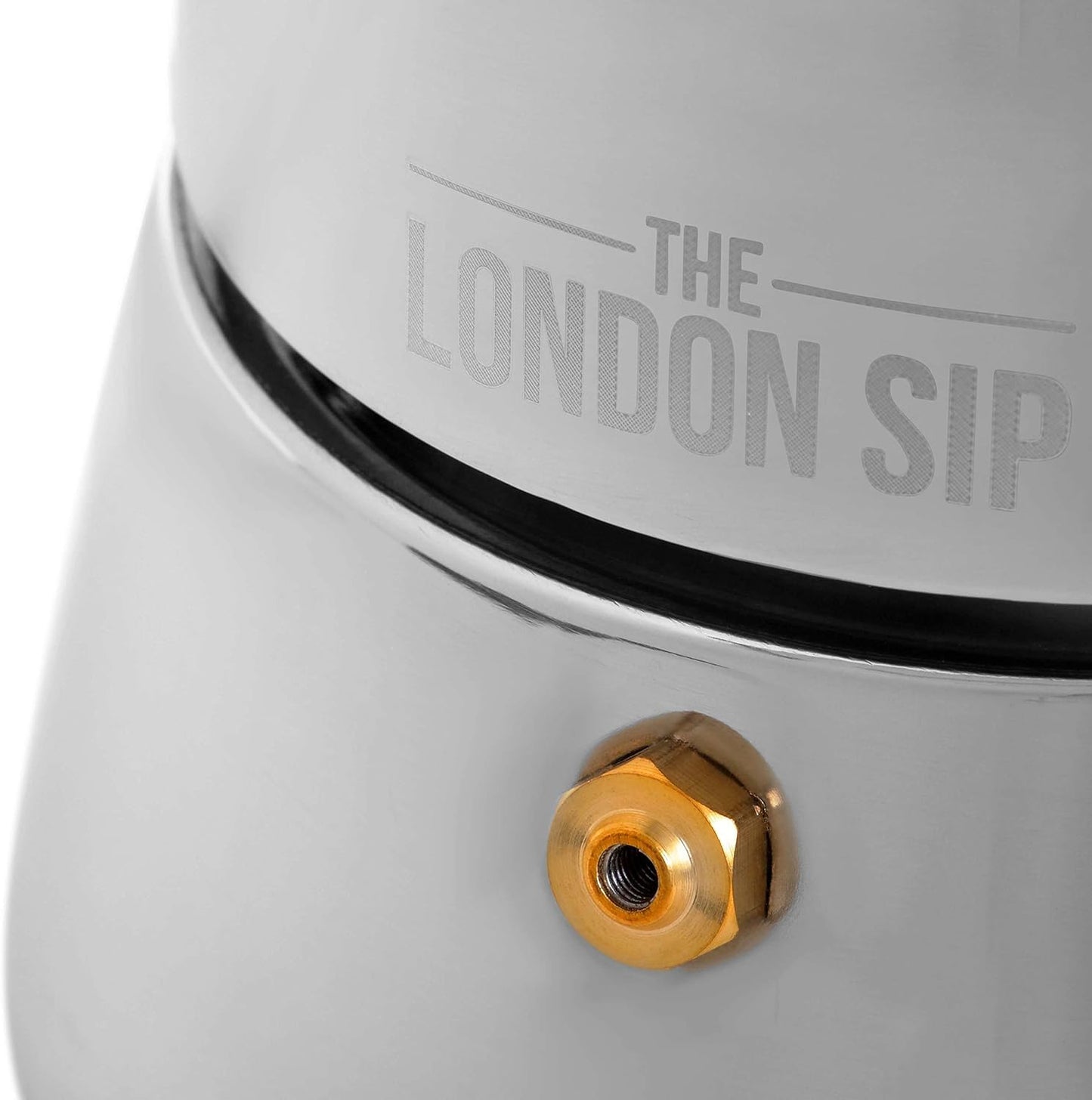 London Sip Stainless Steel Stovetop Espresso Maker Moka Pot Italian Coffee Percolator, Silver, 10 Espresso Cups