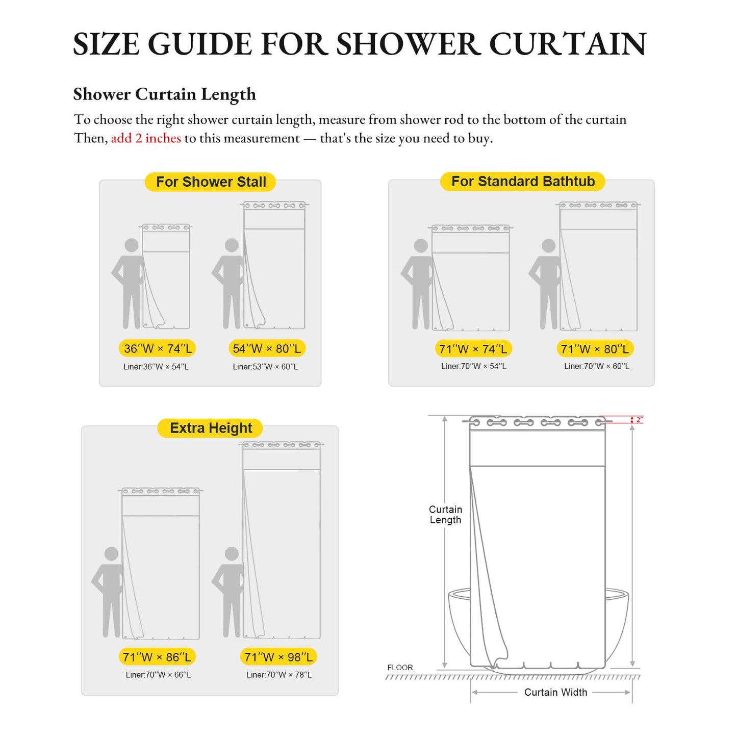 Farmhouse Shower Curtain with Snap-in Liner,No Hooks Needed, Fabric Shower Curtains with Tassels for Rustic Bathroom Decor,with Window,with Magnets,Water Repellent&Machine Washable,Linen,71x80Inch