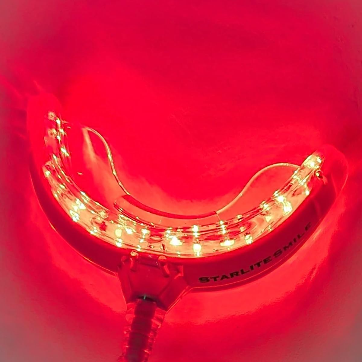 Red Therapy for Gums, Toothache Relief, 32 LED Periodontal Light, Bleeding Gums, Gum Health Red Light, with adapters for USB/C, iPhone, and Android from Starlite Smile