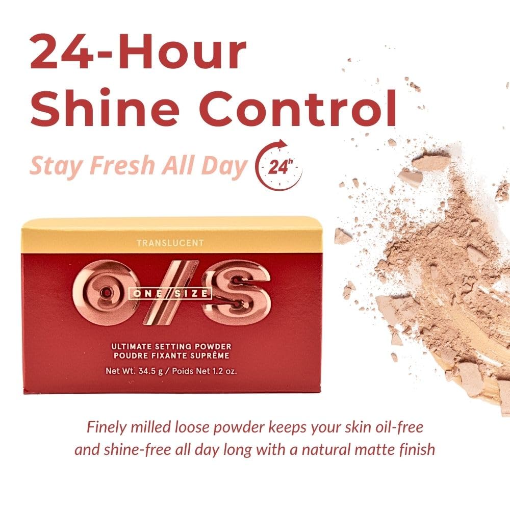 One Size Ultimate Blurring Setting Powder Full- Translucent - for Fair to Dark Skin Tones, 1.2 Ounce (Pack of 1)