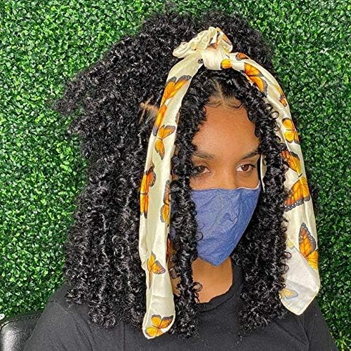 ZRQ Butterfly Locs Crochet Hair Short 6 Packs Black Crochet Bob Hair 12 Inch Messy Distressed Faux Locs Crochet Braids Pre-twisted Soft Locs Hair for Women #1B