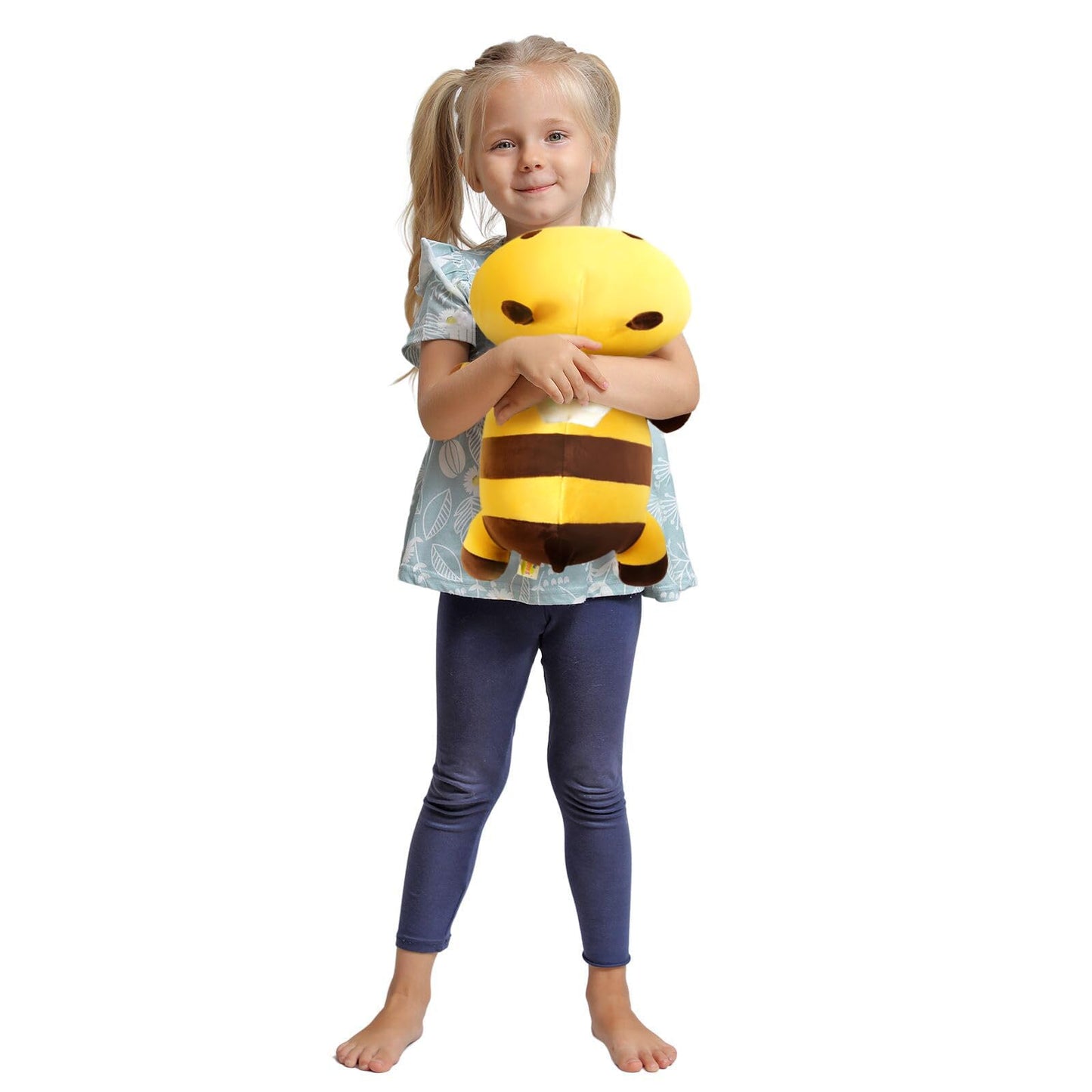Onsoyours Cute Bee Plushies, Soft Stuffed Animal Honey Bee Plush Toy Pillow for Kids (Yellow, 19")