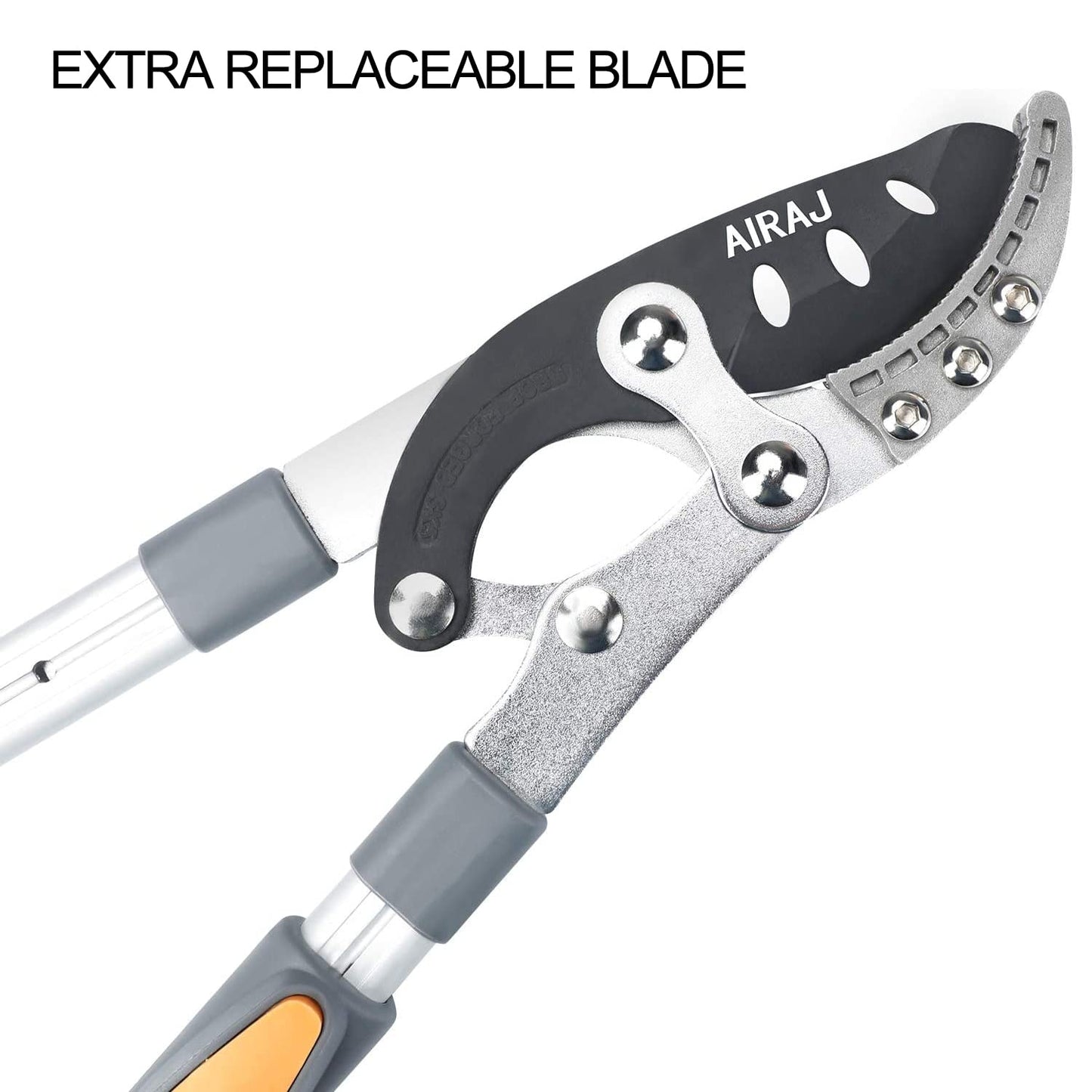 AIRAJ 27-41'' Extendable Anvil Loppers Heavy Duty with Compound Action, Tree Trimmer with 2 Inch Cutting Capacity, Chops Thick Branches Ease,Heavy Duty Tree Pruner with SK5 Spare Blade