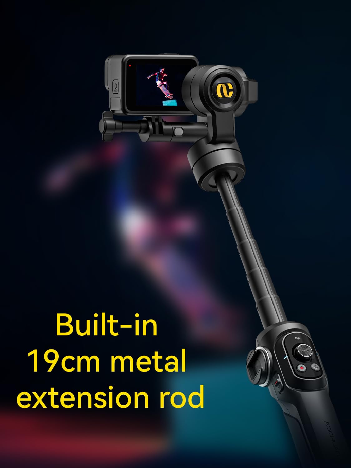 AOCHUAN Gimbal Stabilizer for Go Pro, Handheld Gimbal with 360° Rotation for Video Recording, 3-Axis Gimbal Stabilizer Compatible with Gopro Hero 12/11, Osmo Action, Insta360 ONE R,Sony RX0-Smart G1